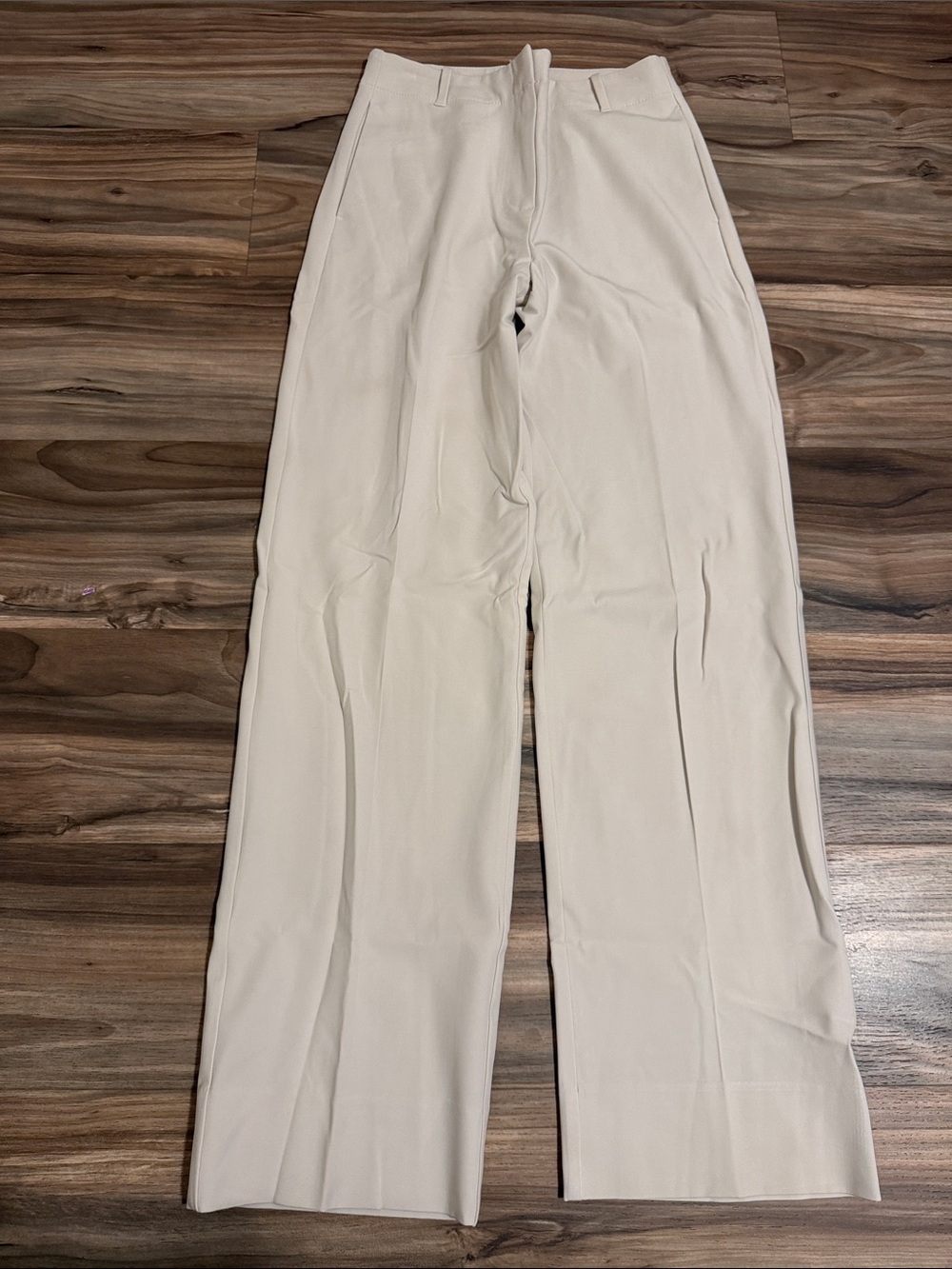 Banana Republic Beige Stretch Straight Fit Trousers Womens 4L Tall Dress Pants